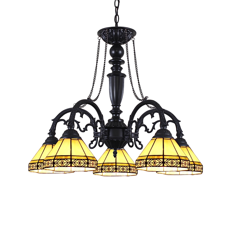 CHLOE Belle 5 Light Mission Large Chandelier 27
