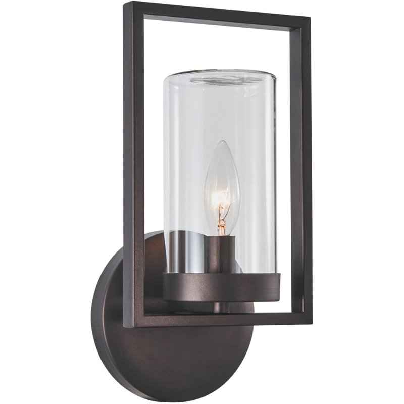 CHLOE Matthew 1 Light Rubbed Bronze Outdoor/Indoor Wall Sconce 13