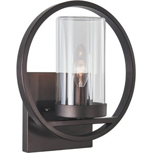 CHLOE Joseph 1 Light Rubbed Bronze Outdoor/Indoor Wall Sconce 11&quot Tall