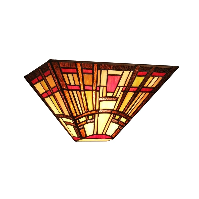 CHLOE Hopkins Tiffany-style Mission 1 Light Wall Sconce 12