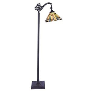 CHLOE Kinsey Tiffany-style 1 Light Reading Floor Lamp 11&quot Wide