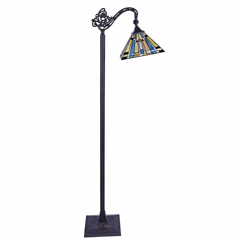 CHLOE Kinsey Tiffany-style 1 Light Reading Floor Lamp 11