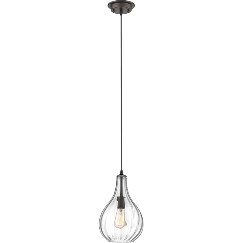 CHLOE Savannah Transitional 1 Light Rubbed Bronze Ceiling Mini Pendant 9