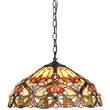 CHLOE Byron Tiffany-style 2 Light Victorian Ceiling Pendant Fixture 18
