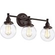 CHLOE Milo Transitional 3 Light Oil Rubbed Bronze Bath Vanity Fixture 24