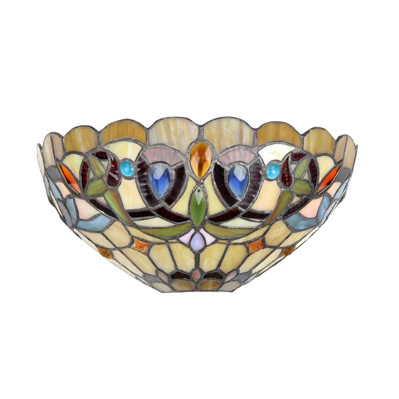 CHLOE Serenity Tiffany-style 1 Light Victorian Wall Sconce 12