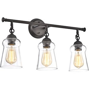 CHLOE Cheryl Contemporary 3 Light Rubbed Bronze Bath Vanity Fixture 23&quot Width