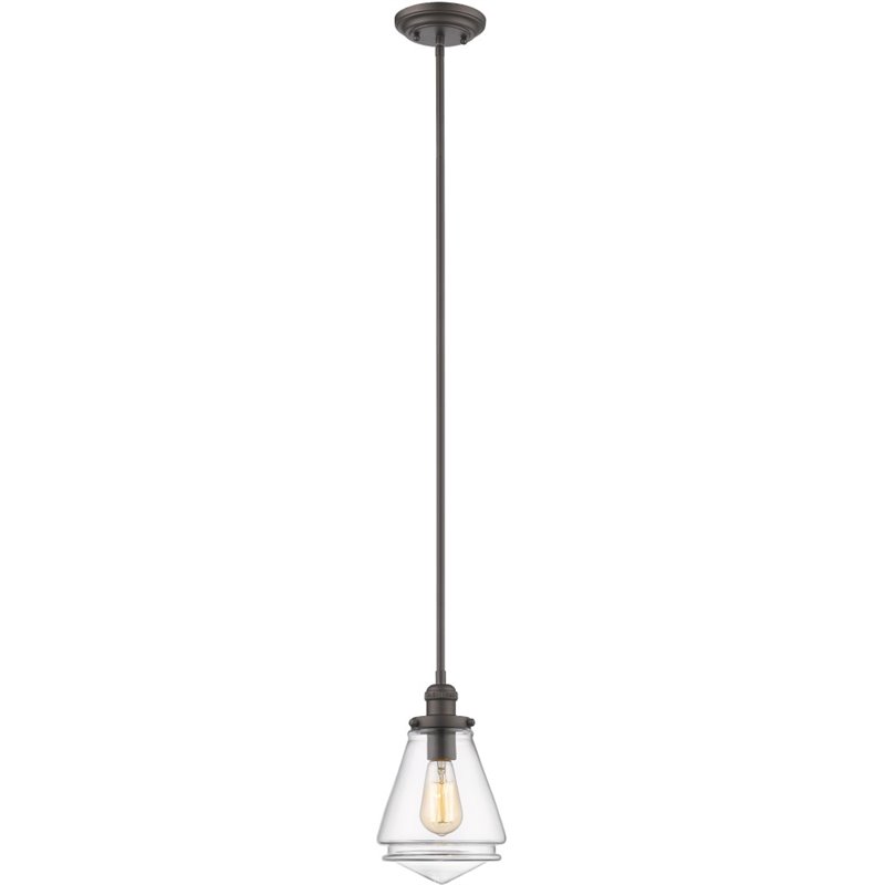 CHLOE Gabriella Transitional 1 Light Rubbed Bronze Ceiling Mini Pendant 7