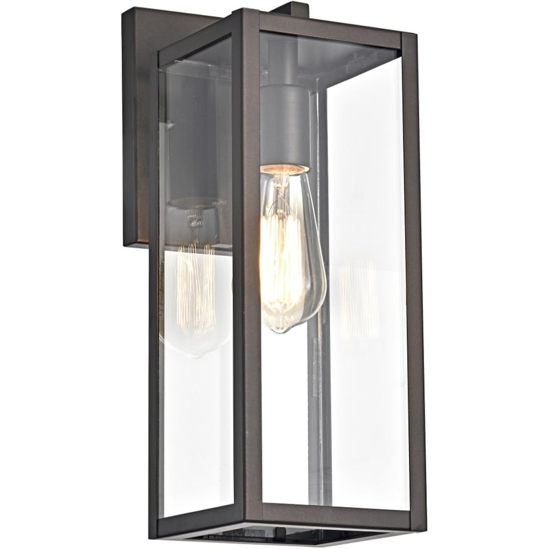 CHLOE Richard Transitional 1 Light Rubbed Bronze Outdoor Wall Sconce 14