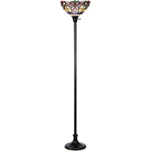CHLOE Grenville 1 Light Victorian Torchiere Floor Lamp 14&quot Shade