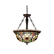 CHLOE Harlan Tiffany-style 3 Light Victorian Inverted Ceiling Pendant 22