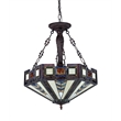 CHLOE Baxter Tiffany 3 Light Mission Inverted Ceiling Pendant Fixture 20