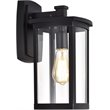 CHLOE Quill Transitional 1 Light Textured Black Outdoor Wall Sconce 14