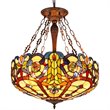 CHLOE Halina Tiffany-style 4 Light Inverted Ceiling Pendant 24