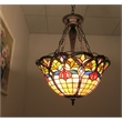 CHLOE Loretta Tiffany-style Victorian 3 Light Inverted Ceiling Pendant 20