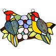 CHLOE Wren Animal Tiffany-glass Window Panel 9