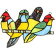 CHLOE Starling Animal Tiffany-glass Window Panel 8