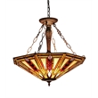 CHLOE Jayden Tiffany 3 Light Mission Inverted Ceiling Pendant Fixture 25