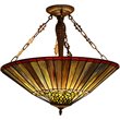 CHLOE Grace Tiffany Geometric 3 Light Inverted Ceiling Pendant Fixture 22