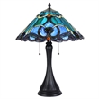 CHLOE Keegan Tiffany-style 2 Light Victorian Table Lamp 16