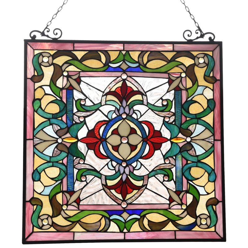 CHLOE Aylee Tiffany-style Victorian Design Window Panel 24