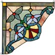 CHLOE Anelisa Victorian Tiffany-glass Window Panel 10