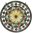 CHLOE Helena Tiffany-glass Victorian Window Panel 23.5