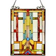 CHLOE Huszar Tiffany-glass Window Panel 17.5x25