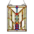 CHLOE Vanderleck Tiffany-glass Window Panel 17.5x25