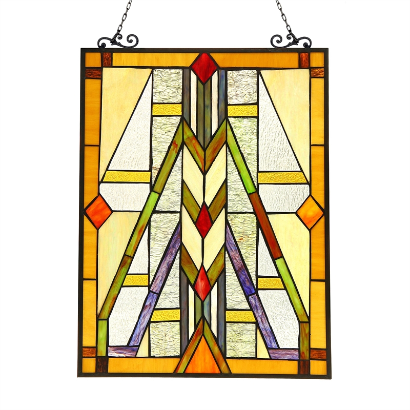 CHLOE Menahem Tiffany-glass Window Panel 17.5x25