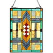 CHLOE Mathias Tiffany-glass Window Panel 17.5x25