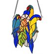 CHLOE Bluetail Tiffany-glass Window Panel 13