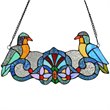 CHLOE Perch Tiffany-glass Window Panel 16x21