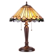 CHLOE Inez Tiffany-style 2 Light Mission Table Lamp 16