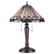 CHLOE Inez Tiffany-style 2 Light Mission Table Lamp 16