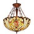 CHLOE Pauline Tiffany-style 4 Light Inverted Ceiling Pendant 24
