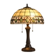 CHLOE Dougal Tiffany-style 2 Light Geometric Table Lamp 16