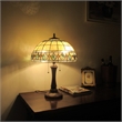 CHLOE Dougal Tiffany-style 2 Light Geometric Table Lamp 16