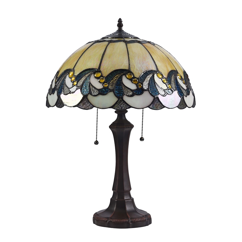 CHLOE Effie Tiffany-style 2 Light Victorian Table Lamp 16