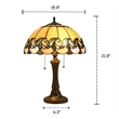 CHLOE Effie Tiffany-style 2 Light Victorian Table Lamp 16