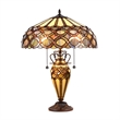 CHLOE Prisma Tiffany-style 3 Light Double Lit Table Lamp 18