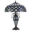 CHLOE Prisma Tiffany-style 3 Light Double Lit Table Lamp 18