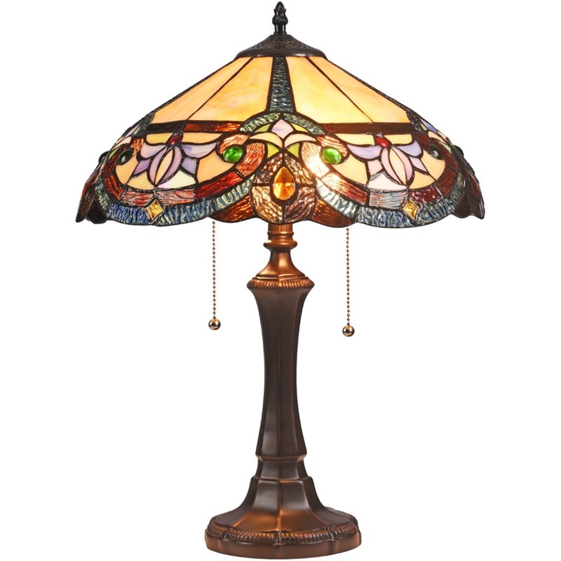 CHLOE Caroline Victorian 2 Light Dark Bronze Table Lamp 16