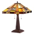CHLOE Ely Tiffany-style 2 Light Mission Table Lamp 16