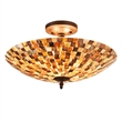 CHLOE Shelley Mosaic 2 Light Semi-flush Ceiling Fixture 16