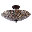 CHLOE Shelley Mosaic 2 Light Semi-flush Ceiling Fixture 16