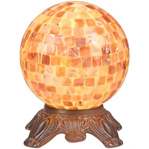 CHLOE Shelley Mosaic 1 Light Dark Bronze Accent Lamp 8&quot Wide