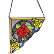 CHLOE Roselia Floral Tiffany-glass Window Panel 10