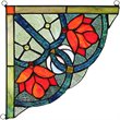CHLOE Roseheart Victorian Tiffany-glass Window Panel 10