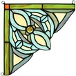 CHLOE Kylen Victorian Tiffany-glass Window Panel 8